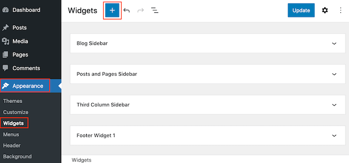 Aggiungere widget al footer di un tema