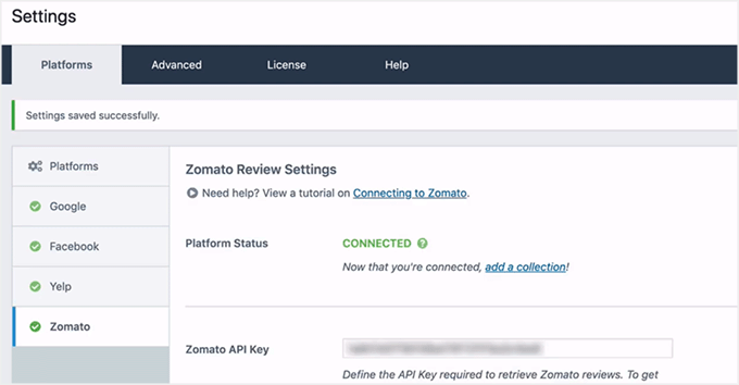 Connect Zomato with WP Business Reviews