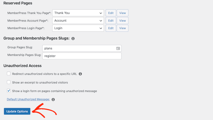 クライアントポータルアカウントの変更を保存する