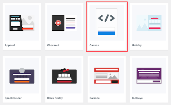 Modèle de toile OptinMonster