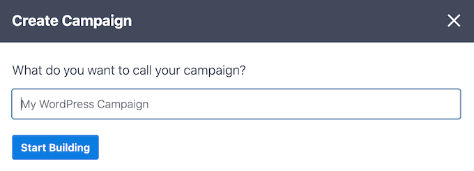 Aggiungere un titolo a una campagna di conversione OptinMonster
