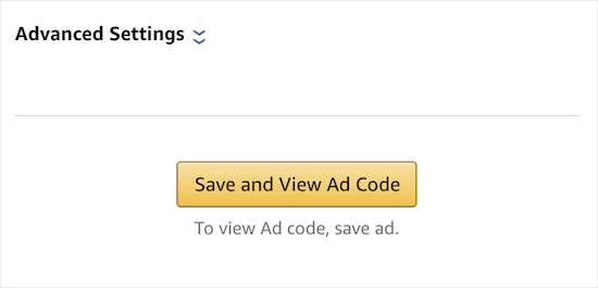 Enregistrer le code publicitaire Amazon