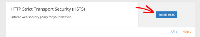 Click the Enable HSTS Button Click the Enable HSTS Button