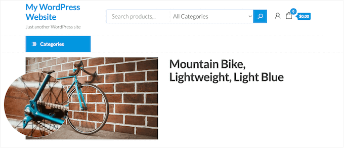An example of a zoom effect on a WordPress website An example of a zoom effect on a WordPress website