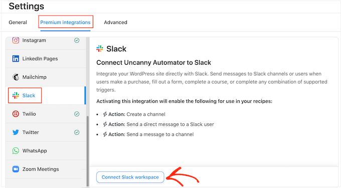 Connecting Uncanny Automator to Slack Connecting Uncanny Automator to Slack