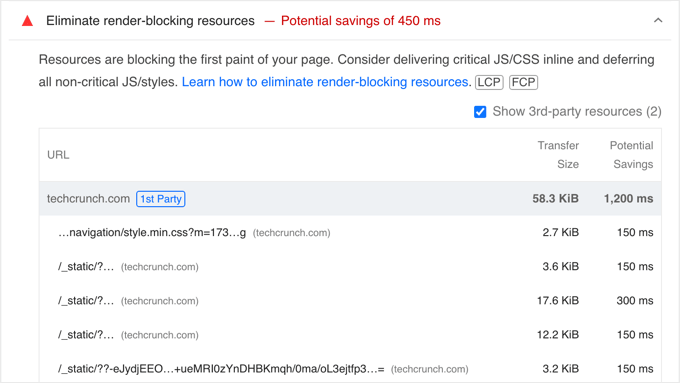 Render blocking elements Render blocking elements