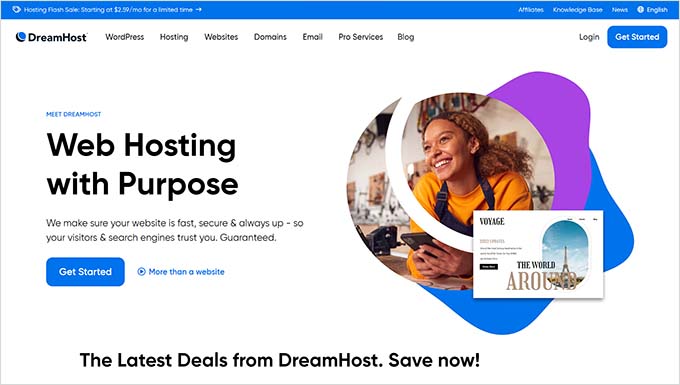 DreamHost website