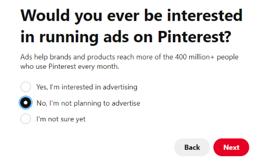 Pinterest reklamları yayınlamayı planlıyorum