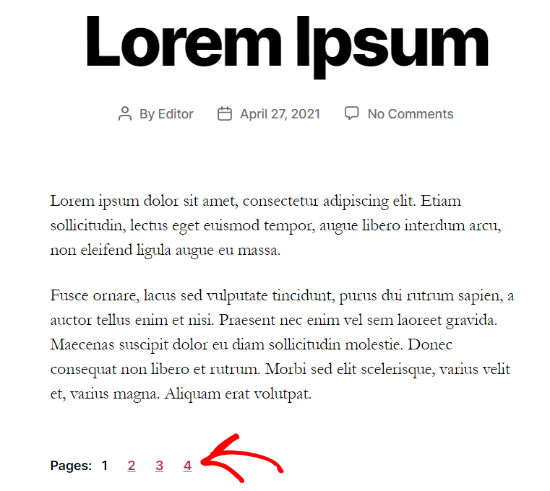 Post pagination example Post pagination example