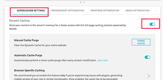 SG Optimizer settings SG Optimizer settings
