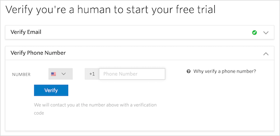 Verify Twilio account Verify Twilio account