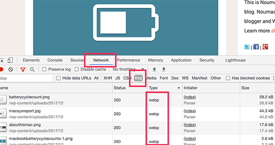 Viewing WebP Images in developer tools Viewing WebP Images in developer tools