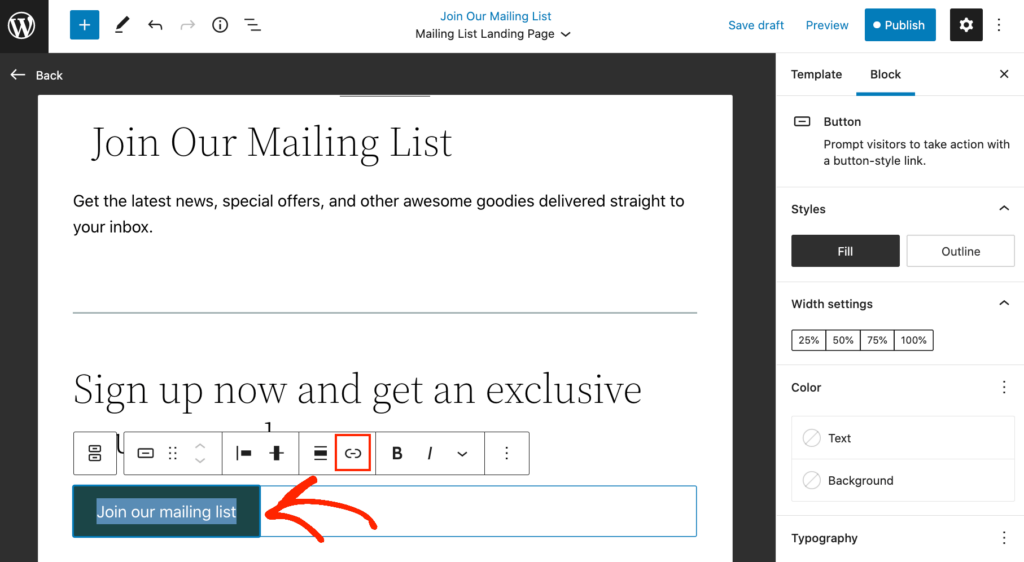 Adding links to a CTA button Adding links to a CTA button