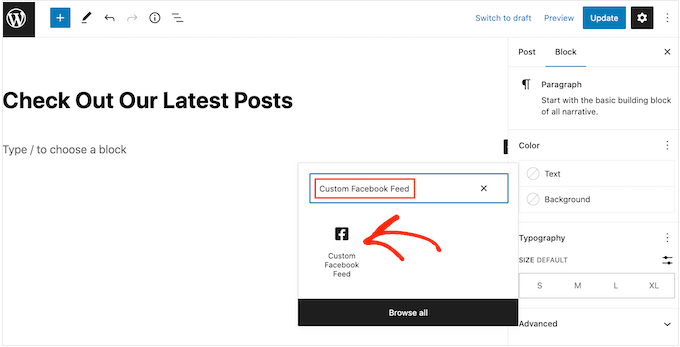 Adding a Facebook timeline to your website using a WordPress block Adding a Facebook timeline to your website using a WordPress block