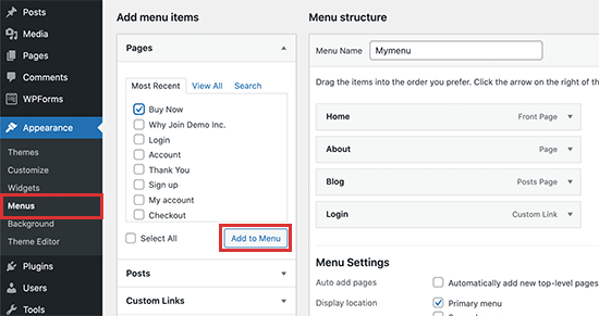 Add a link to WordPress menu Add a link to WordPress menu