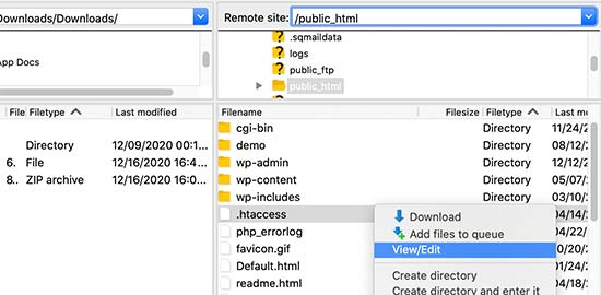 Edit .htaccess file Edit .htaccess file