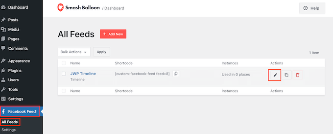 Customizing the Facebook status timeline feed Customizing the Facebook status timeline feed