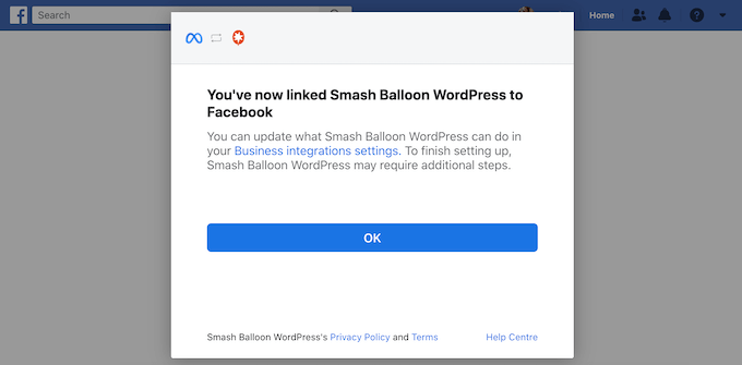 Connecting Smash Balloon and Facebook successfully Connecting Smash Balloon and Facebook successfully