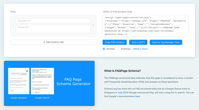 FAQ schema generator FAQ schema generator