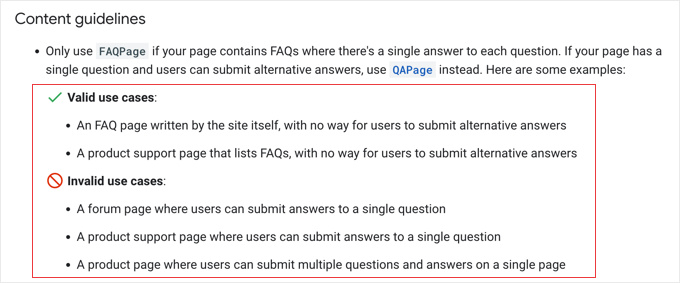 FAQ schema content guidelines FAQ schema content guidelines