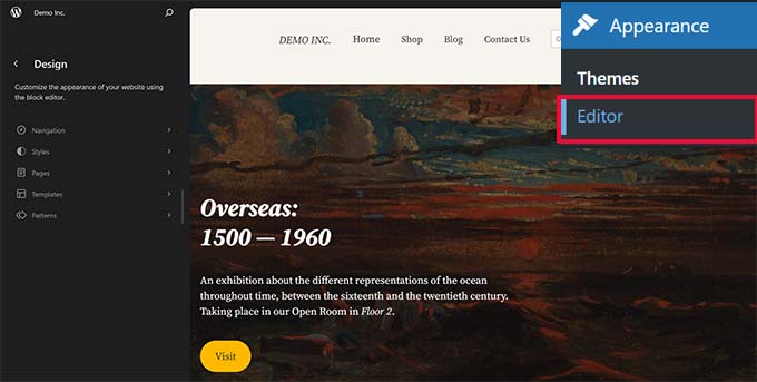 WordPress サイト エディター