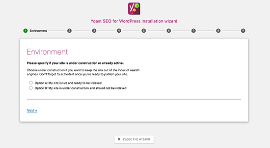 Yoast SEO セットアップウィザード