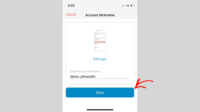 Save Your New 2FA Account Save Your New 2FA Account