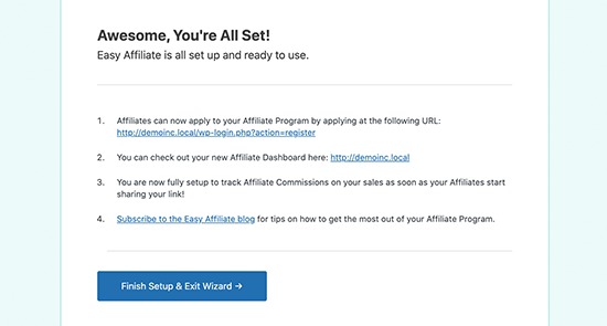 Slutför installationen