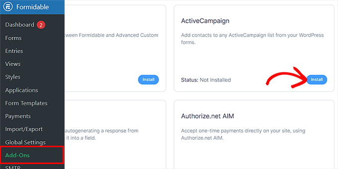 Instala y activa el complemento de ActiveCampaign