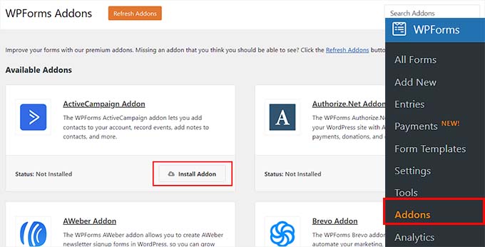 Instalar el complemento de ActiveCampaign
