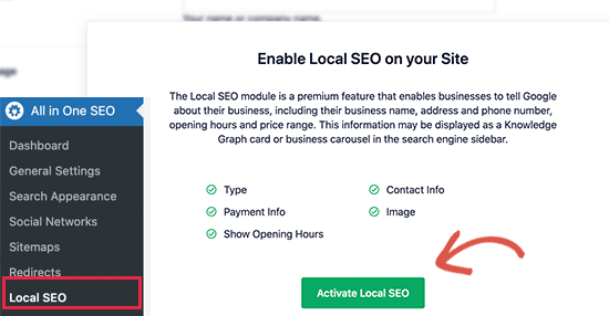 Enable Local SEO Enable Local SEO