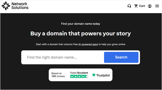 Network Solutions domain registration