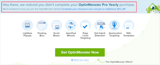 OptinMonster cart reminder OptinMonster cart reminder