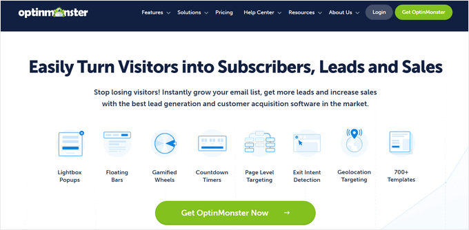 OptinMonster-programvara för leadgenerering