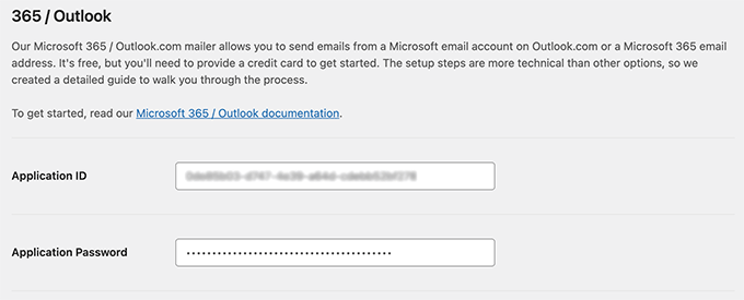 Paste the value in the Application Password field Paste the value in the Application Password field