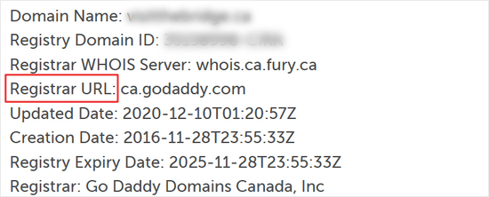 Domain name registrar contact Domain name registrar contact