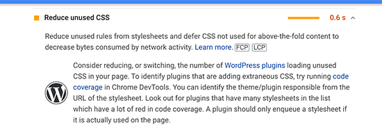 Unused CSS code issue in Google Pagespeed Insights Unused CSS code issue in Google Pagespeed Insights