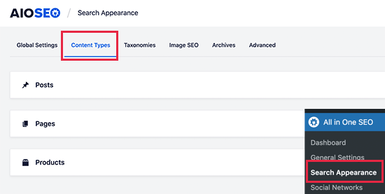 Search Appearance content types Search Appearance content types