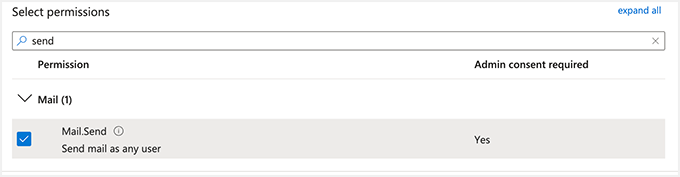 Search for send and select mail send option Search for send and select mail send option