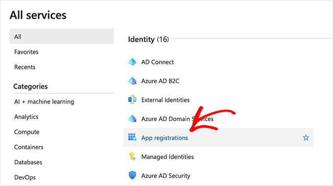 Select App Registrations Select App Registrations