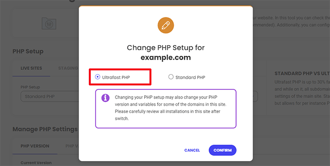 Switch PHP to Ultrafast PHP Switch PHP to Ultrafast PHP