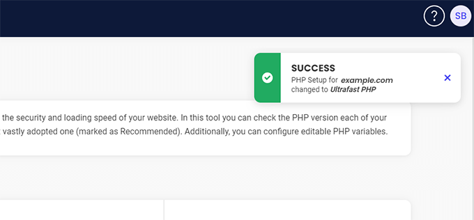 Success message Success message