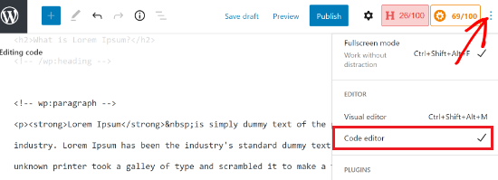 Access the Code Editor Access the Code Editor