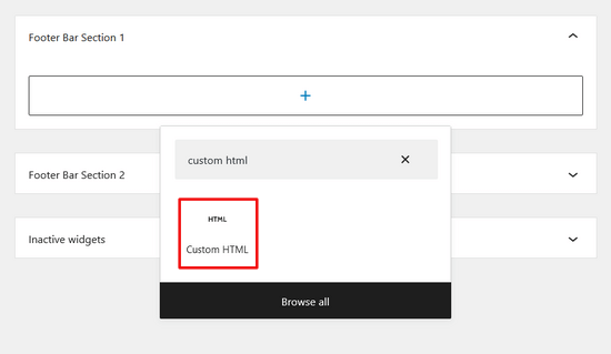 add-custom-html-widget Add custom HTML widget in WordPress