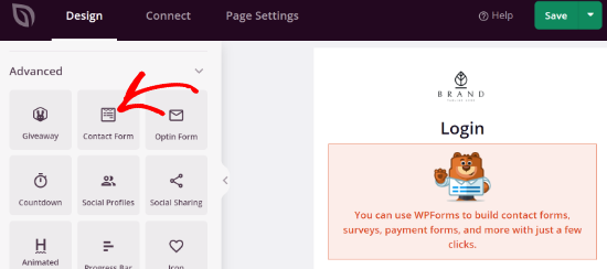 Add the Contact Form block Add the Contact Form block