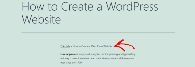 Breadcrumb trail preview Breadcrumb trail preview