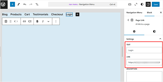 Changer le texte d'ancre