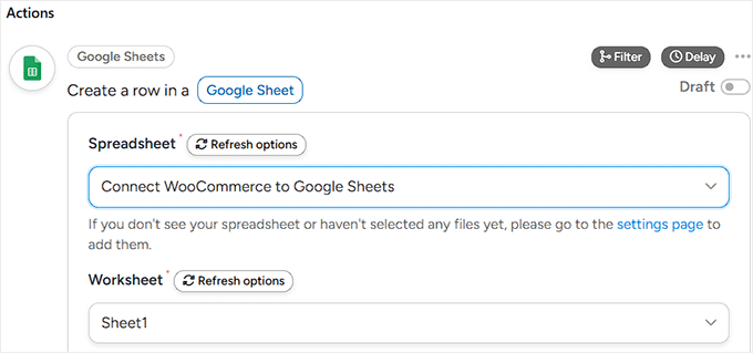 Tabelle aus der Dropdown-Liste auswählen