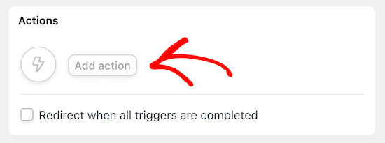 Click add action button Click add action button