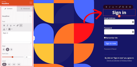 Customize login page Customize login page